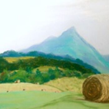 Painting titled "Sharp Top and Hay B…" by Joan Cole, Original Artwork, Oil