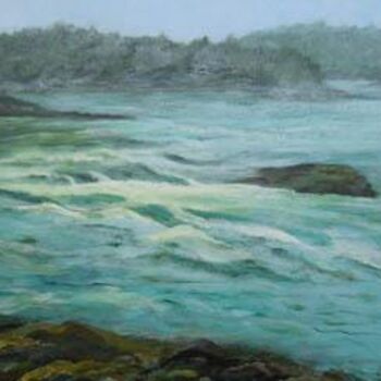 Painting titled "Tidal Falls, French…" by Joan Cole, Original Artwork