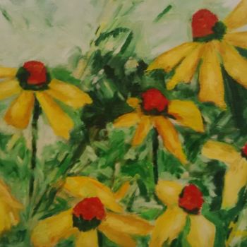 Painting titled "fleurs.jpg" by Joanna Bokij-Pineau, Original Artwork, Oil