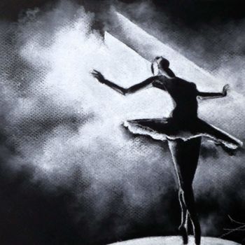 "Ghost Dancer #1" başlıklı Resim Joanna Dymek tarafından, Orijinal sanat, Pastel