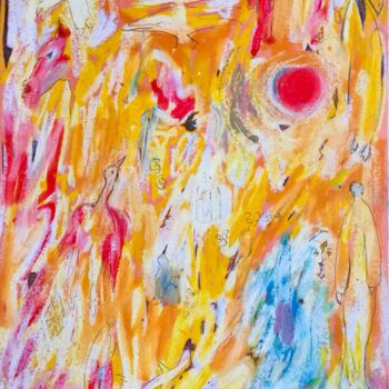 Peinture intitulée "In the mood for yel…" par Joanna Raad, Œuvre d'art originale, Pastel