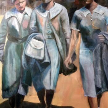 Картина под названием "vintage-ladies-2017" - Joanna Van Den Eijnden, Подлинное произведение искусства, Акрил Установлен на…