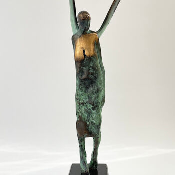Escultura intitulada "Angel with Wings, n…" por Joanna Zakrzewska-Cholewa, Obras de arte originais, Bronze