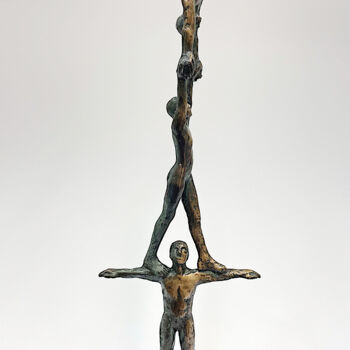 Escultura titulada "Circus Acrobats, no…" por Joanna Zakrzewska-Cholewa, Obra de arte original, Bronce