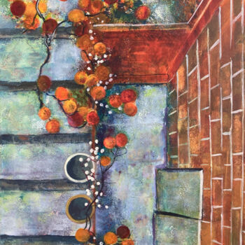 Painting titled "The Door Downstairs" by Joanna Zakrzewski, Original Artwork, Ink