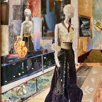 Collages titled "Elegance and Art" by Joanna Zakrzewski, Original Artwork, Collages Mounted on Wood Stretcher frame