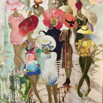 Collages titled "Elegance at Intermi…" by Joanna Zakrzewski, Original Artwork, Collages Mounted on Wood Stretcher frame