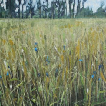 Painting titled "Summer meadow" by Joanna Plenzler, Original Artwork, Acrylic