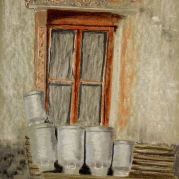 Pittura intitolato "afternoon, somewher…" da Joanna Małgorzata Szydłowska, Opera d'arte originale
