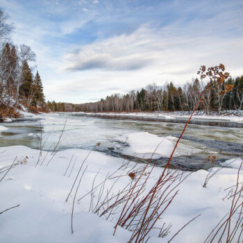 Photographie intitulée "L'hiver tire doucem…" par Joanne Lemay, Œuvre d'art originale, Photographie numérique