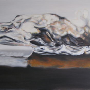 Painting titled "Ice 5" by Joanne Mumford, Original Artwork, Oil Mounted on Wood Stretcher frame