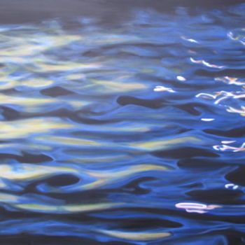 Painting titled "Water 33. Nice, Fra…" by Joanne Mumford, Original Artwork, Oil Mounted on Wood Stretcher frame