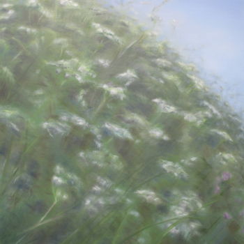 「Hedgerow」というタイトルの絵画 Joanne Mumfordによって, オリジナルのアートワーク, オイル ウッドストレッチャーフレームにマウント