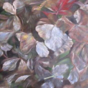 Painting titled "Foliage 5" by Joanne Mumford, Original Artwork, Oil Mounted on Wood Stretcher frame