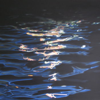 Painting titled "Water 30. Nice, Fra…" by Joanne Mumford, Original Artwork, Oil Mounted on Wood Stretcher frame