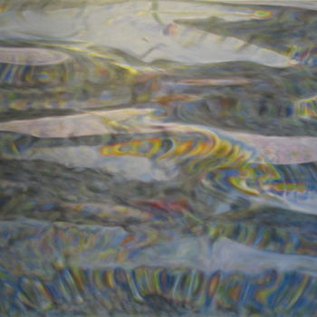 Pintura intitulada "Water 32. Italy" por Joanne Mumford, Obras de arte originais, Óleo Montado em Armação em madeira