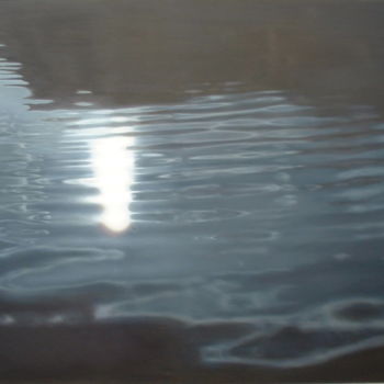 「Water 5」というタイトルの絵画 Joanne Mumfordによって, オリジナルのアートワーク, オイル ウッドストレッチャーフレームにマウント