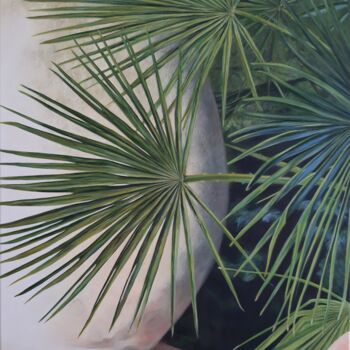 Картина под названием "Le Jardin des Colom…" - Joanne Mumford, Подлинное произведение искусства, Масло Установлен на Деревян…