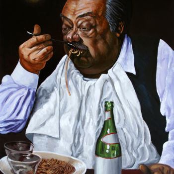 Pintura titulada "Spaghetti" por Joanra Canosa, Obra de arte original, Oleo
