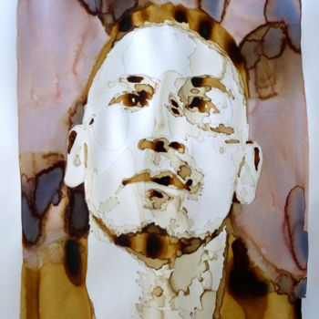 Painting titled "Jon Bernthal (The P…" by Joany Régibier, Original Artwork, Watercolor