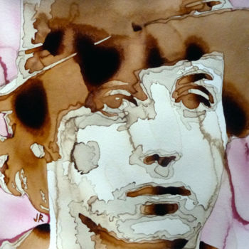 Painting titled "Rocky" by Joany Régibier, Original Artwork, Watercolor
