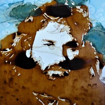 Painting titled "Kurt Russell - The…" by Joany Régibier, Original Artwork, Watercolor