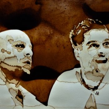 绘画 标题为“Bruce Willis, Brad…” 由Joany Régibier, 原创艺术品, 水彩