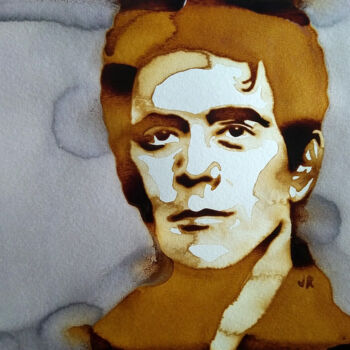 Painting titled "Lou Reed - Walk on…" by Joany Régibier, Original Artwork, Watercolor