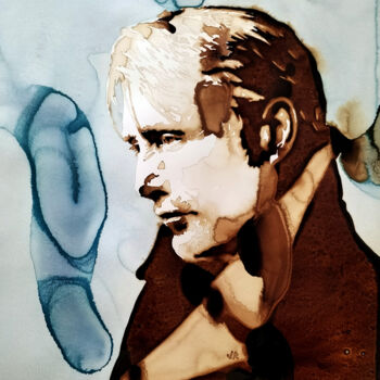 Peinture intitulée "Mads" par Joany Régibier, Œuvre d'art originale, Aquarelle