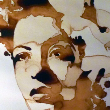 Malerei mit dem Titel "Billie Holiday (201…" von Joany Régibier, Original-Kunstwerk, Aquarell