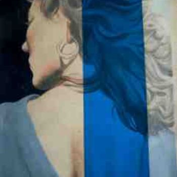 Schilderij getiteld "Azul" door Joao Andrade Rebelo, Origineel Kunstwerk