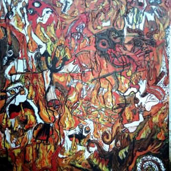 Peinture intitulée "Inferno.jpg" par João Pery De Lind, Œuvre d'art originale, Acrylique