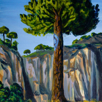 Malerei mit dem Titel "Dream - Pine" von João Gama, Original-Kunstwerk, Acryl