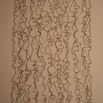 Desenho intitulada "Lines on faces" por João Videira Santos, Obras de arte originais