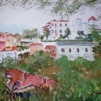Painting titled "A foggy day" by Joaquim Pancho, Original Artwork, Watercolor