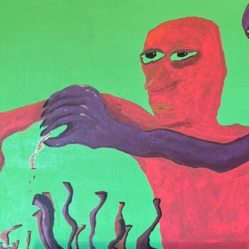 Картина под названием "Fertile" - Joaquin, Подлинное произведение искусства, Акрил Установлен на Деревянная панель