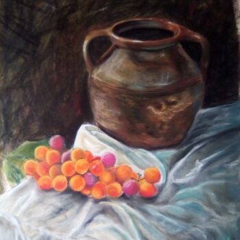 Peinture intitulée "Still life" par Joaquín A. Sales, Œuvre d'art originale, Pastel