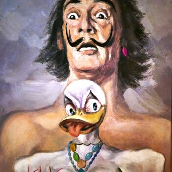 绘画 标题为“Dalí-Donald” 由Joaquin Sabaté Casanova (Quimet Sabaté Casanova), 原创艺术品, 油
