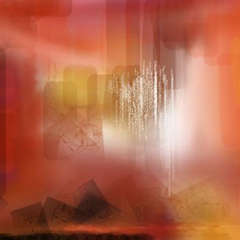 Digital Arts titled ""Après l'Aurore" 40…" by Jocelyne Dupuis (Jo Dupuis), Original Artwork, Digital Painting Mounted on Alu…