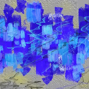 Digital Arts titled ""Créer l'espace" 36…" by Jocelyne Dupuis (Jo Dupuis), Original Artwork, Digital Painting Mounted on Ple…