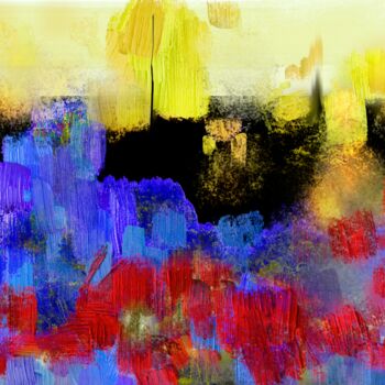 Digital Arts titled ""Nouvelle Unité de…" by Jocelyne Dupuis (Jo Dupuis), Original Artwork, Digital Painting Mounted on Plex…