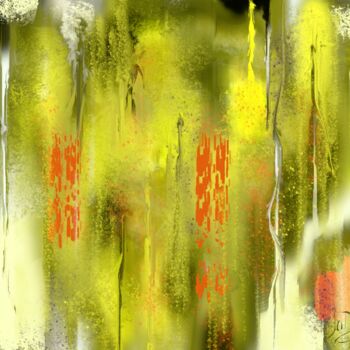 Digital Arts titled "Là!   Abstrait" by Jocelyne Dupuis (Jo Dupuis), Original Artwork, Digital Painting Mounted on Plexiglass