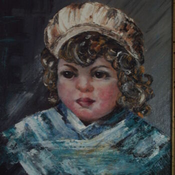 Peinture intitulée "Enfant d' Antan" par Jocelyne Busnot, Œuvre d'art originale, Huile