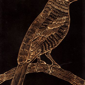 Collages getiteld "oiseau" door Jocelyne Chambellan, Origineel Kunstwerk, Anders