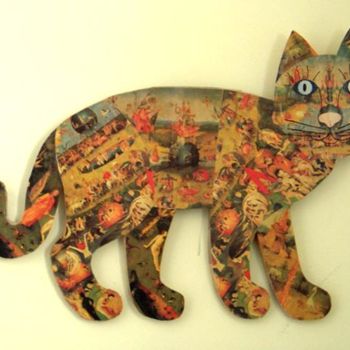 Collages titled "cat-bosch-art" by Jocelyne Chambellan, Original Artwork, Other