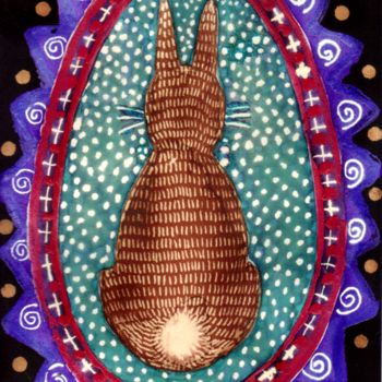 Kolaże zatytułowany „lapin” autorstwa Jocelyne Chambellan, Oryginalna praca, Inny