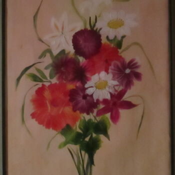 Painting titled "BOUQUET CHAMPETRE 39" by Jocelyne Perrot, Original Artwork, Acrylic