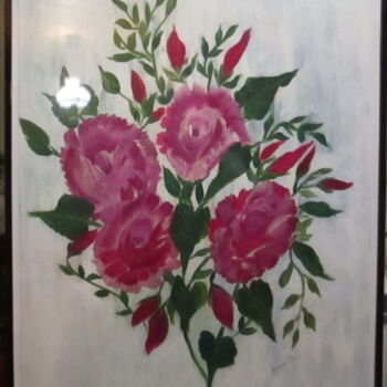 Painting titled "BOUQUET DE ROSES. 37" by Jocelyne Perrot, Original Artwork, Acrylic