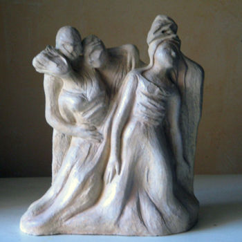 Sculpture intitulée "1-traversee-gres-cu…" par Jocelyne Violet, Œuvre d'art originale
