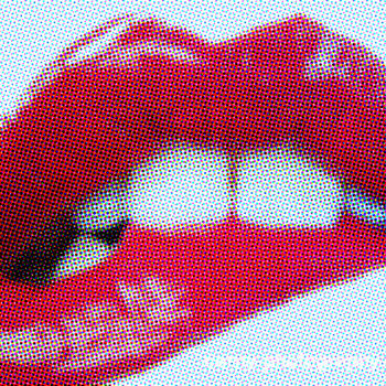 Photographie intitulée "Red Lips" par Jochen Cerny, Œuvre d'art originale, Photographie manipulée